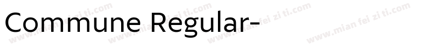 Commune Regular字体转换